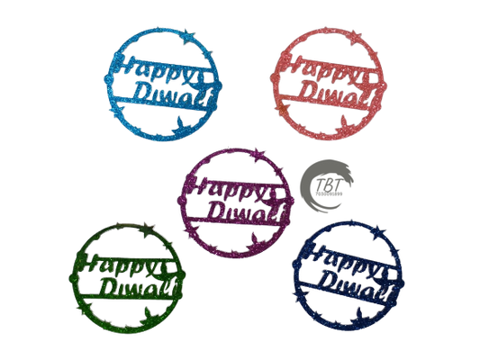 Happy Diwali Acrylic Sticker Multicolor 1Pcs