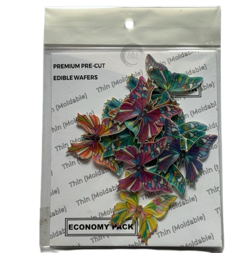 Vintage Buttons Edible Pre-Cut Butterfly Wafer Paper