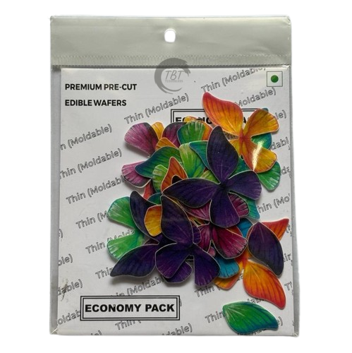Mix Color Medium Size Edible Pre-Cut Butterfly Wafer Paper