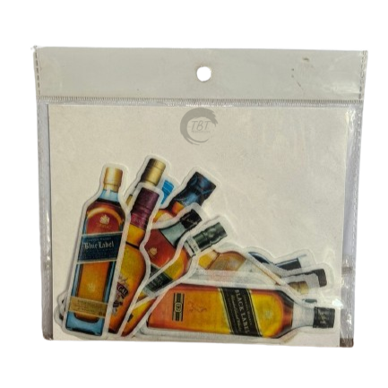 Liquor Bottle Edible Pre-Cut Wafer Paper