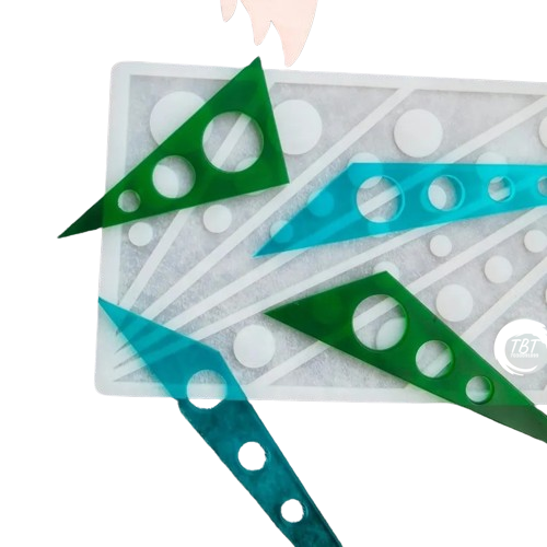 Oblique Triangle Shape Chocolate Garnishing Sheet Mold