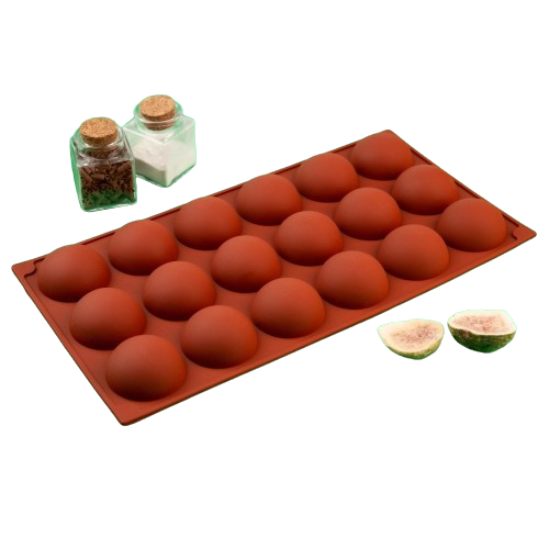 18 Cavity Half Ball Shape Silicone Chocolate Mold