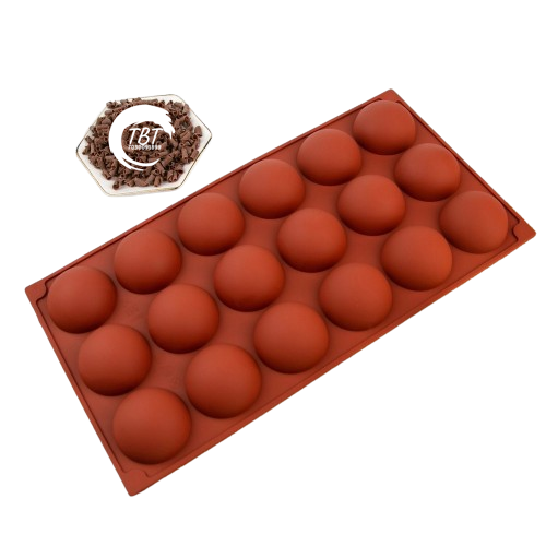 18 Cavity Half Ball Shape Silicone Chocolate Mold