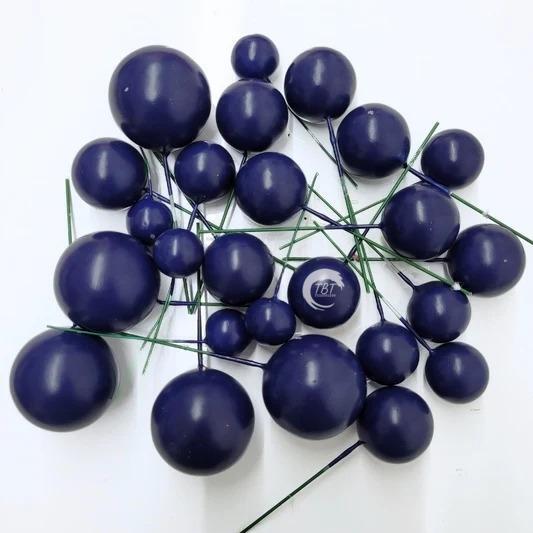 20Pcs Royal Blue Faux Ball Cake Decoration