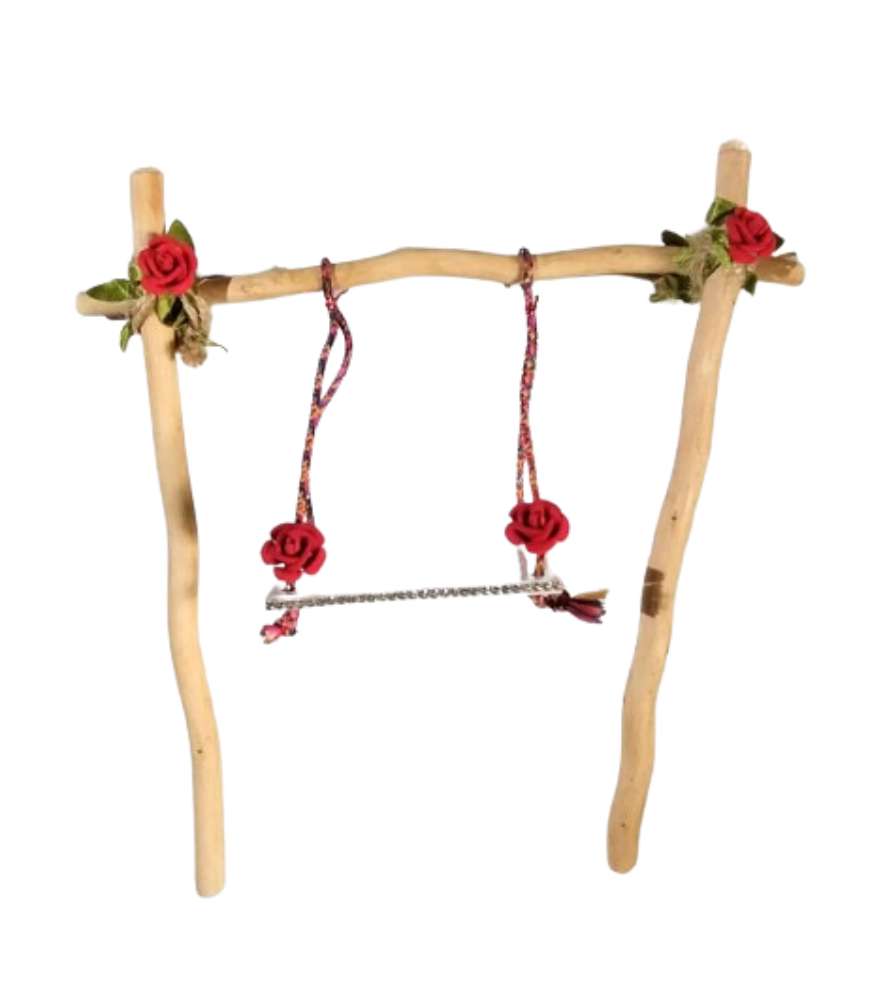 Wooden Swing With Acrylic Plate Topper