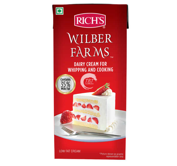Rich's Wilber Farms Dairy Cream for Whipping and Cooking 1Ltr