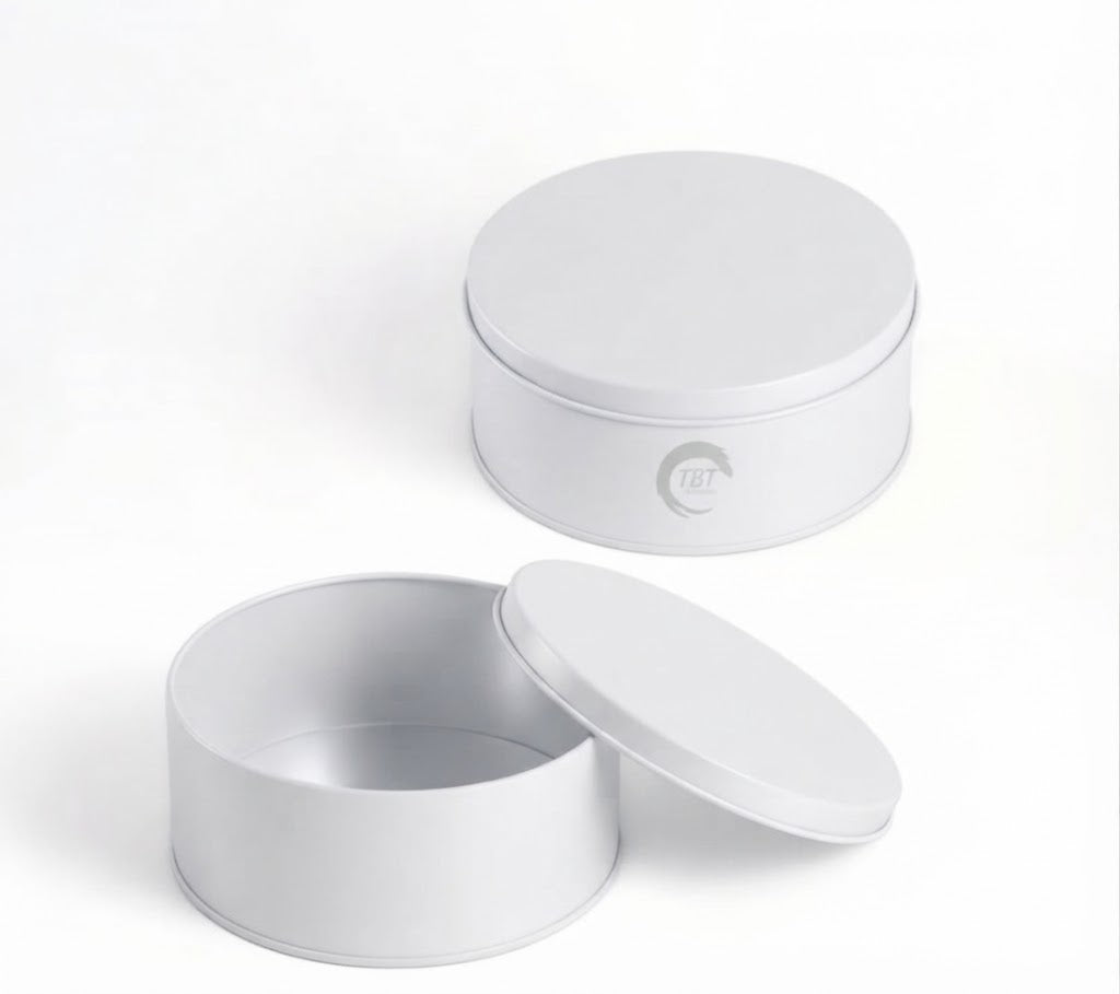White Dream Cake Tin 5.5x2.5 Inch
