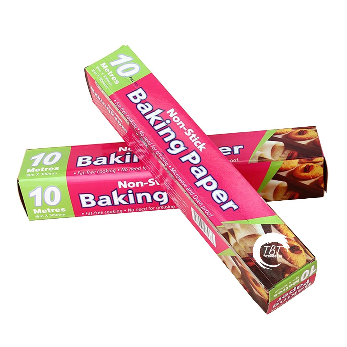 Non-Stick Baking Paper Roll 10m X 300mm, White