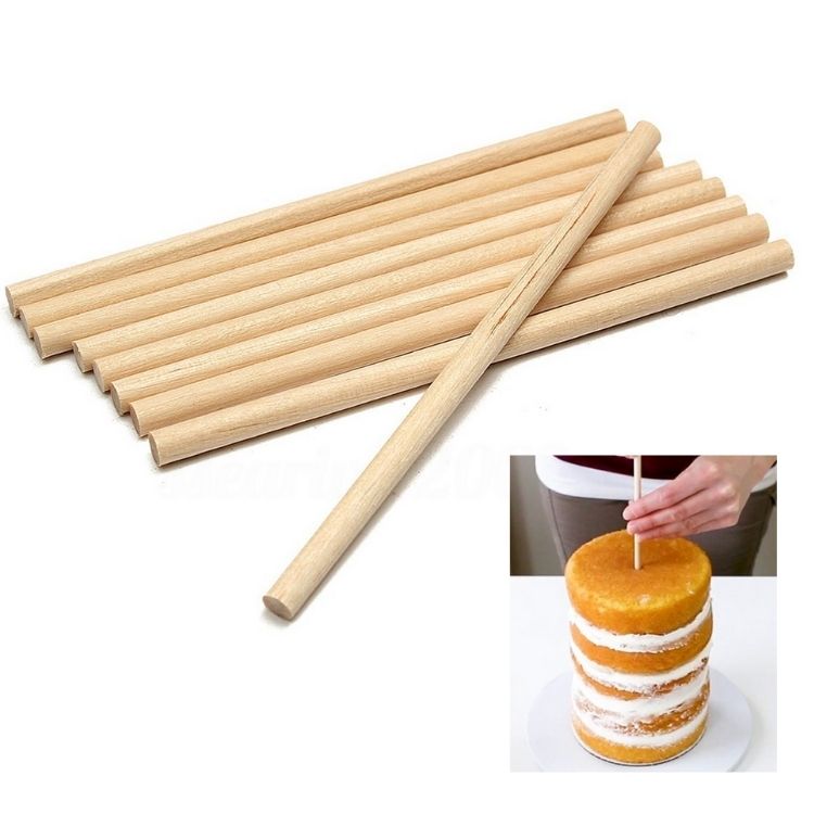 6 Pcs Wooden Tiered Cake Dowels