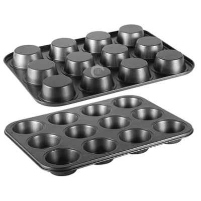 Carbon Steel Muffin/Cupcake Tray - 12 Slot