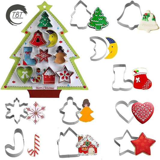 Christmas Cookie Cutter, Xmas Cookie Cutter, 10 Piece