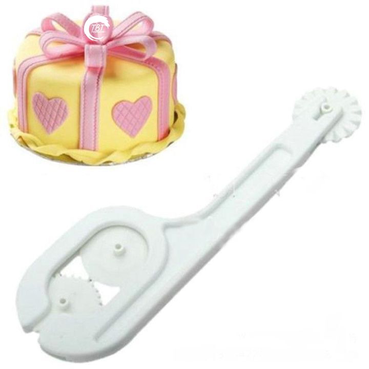 Fondant Cutter and Embosser 3 Wheel Tool