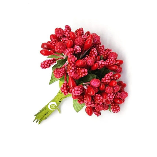 Artificial Pollen Flower Red