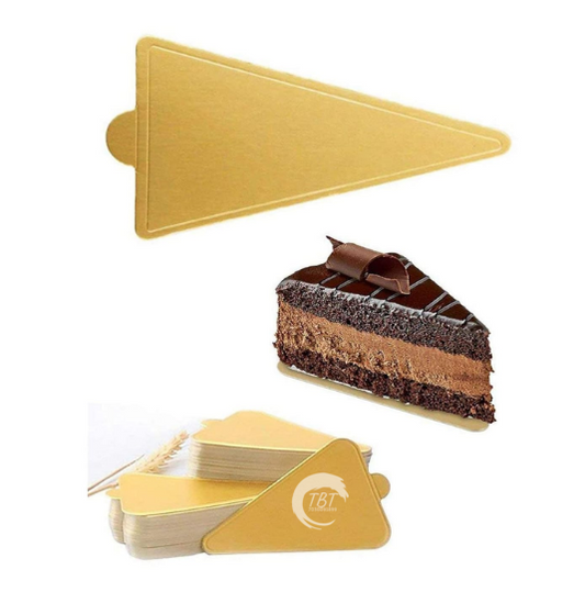 Mini Triangle Golden Pastry Cake Base 24 Piece