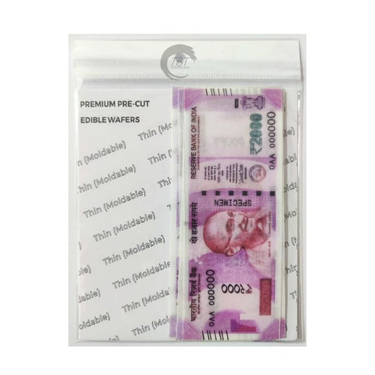 Edible Pre-Cut Wafer Paper Indian Currency 2000 Rupees Note