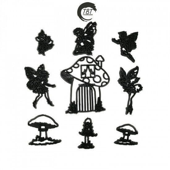 Fairies and Toadstools Silhouette Fondant And Cookie Cutter Set