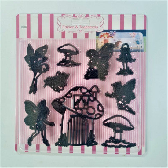Fairies and Toadstools Silhouette Fondant And Cookie Cutter Set