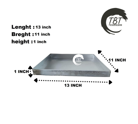 Aluminum Rectangle Baking Swiss Roll Tray - 13x11 Inch