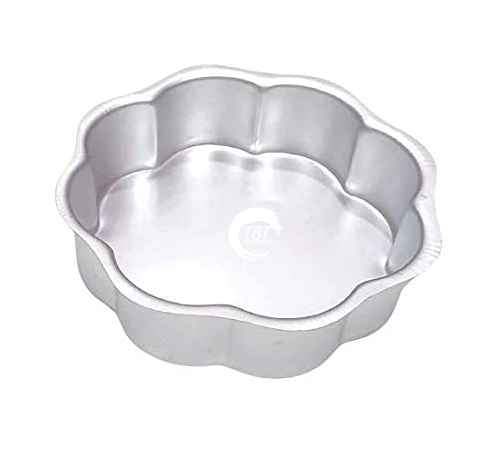 Flower Shaped Aluminium Cake Mould Cake Tin - 8x2 Inch