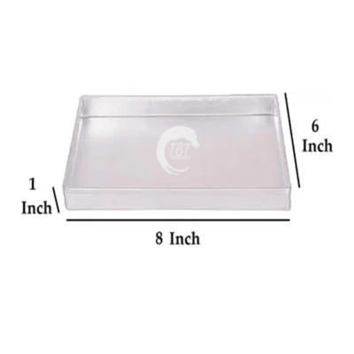 Aluminum Rectangle Baking Swiss Roll Tray - 8x6 Inch