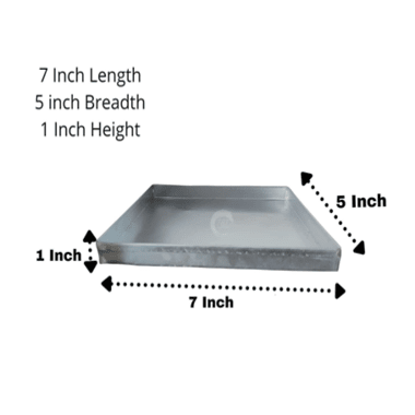 Aluminum Rectangle Baking Swiss Roll Tray - 7x5 Inch