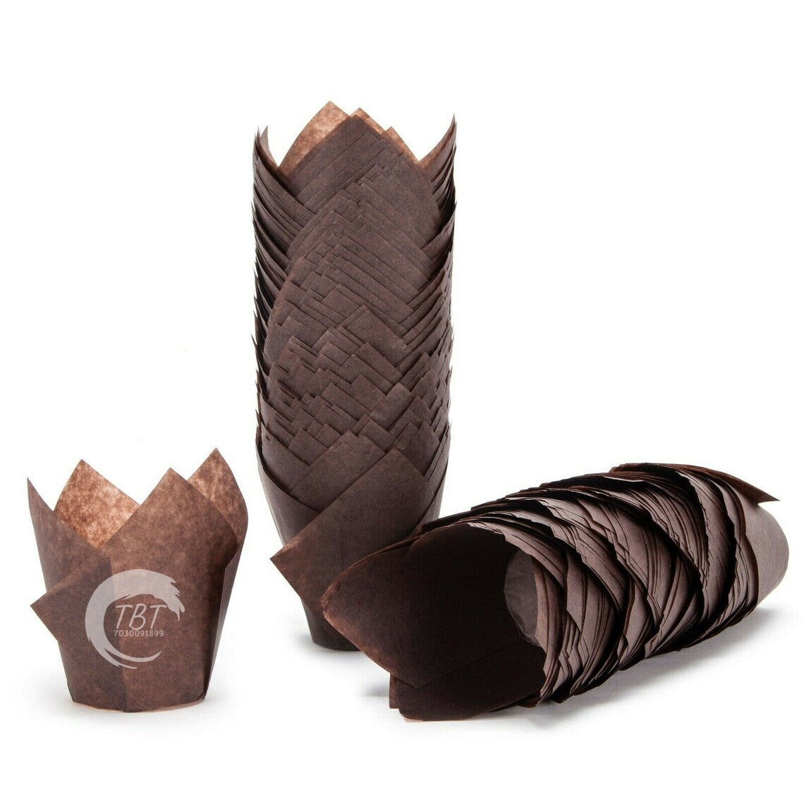 100 Pcs Tulip Paper Cupcake Muffin Liners
