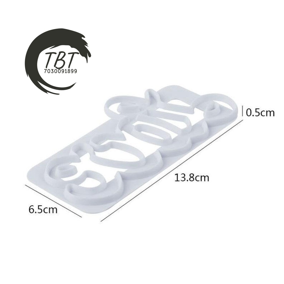 Curved Words Love Fondant Cutter