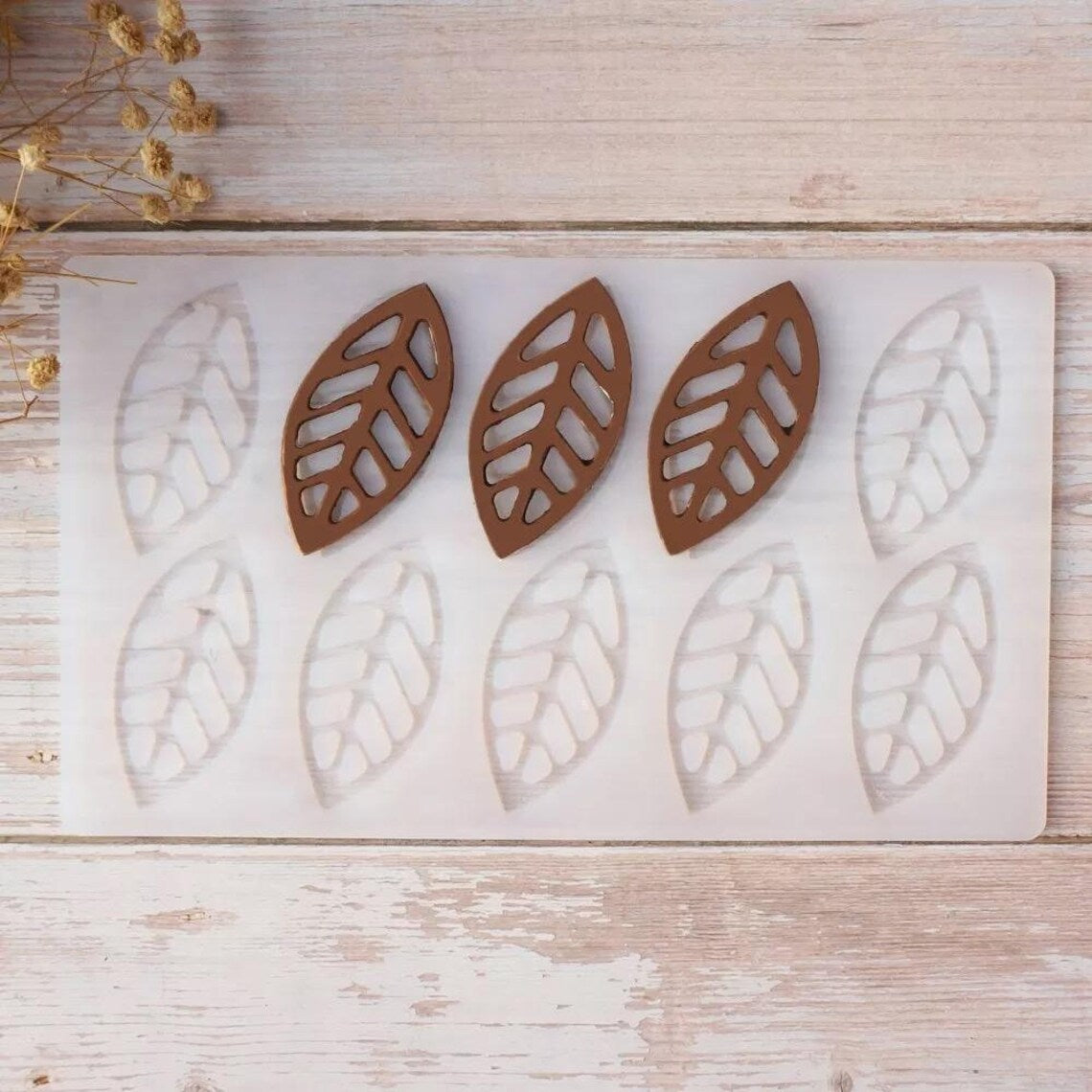 Tree Leaf Shape Chocolate Garnishing Sheet Mold