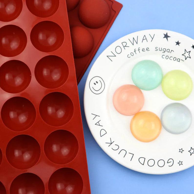 18 Cavity Half Ball Shape Silicone Chocolate Mold