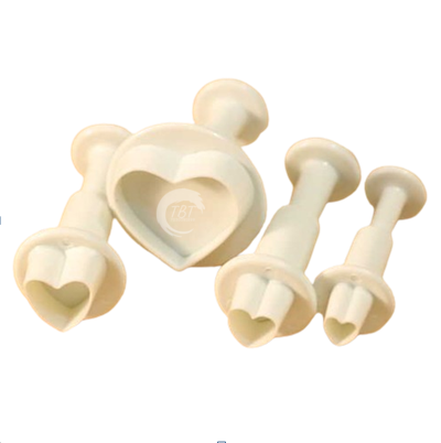 Heart Shape Fondant Plunger Cutter { Pack of 4 Piece }