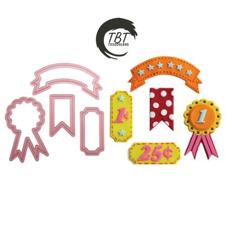 4 Pcs Label Cookie And Fondant Cutter Set