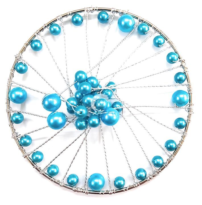 Blue Pearl Crown Cake Topper