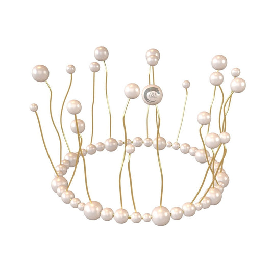 White Pearl Crown Cake Topper
