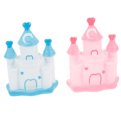 Pink Blue 3D Princess Castle Cake Toy Topper - 1 Piece