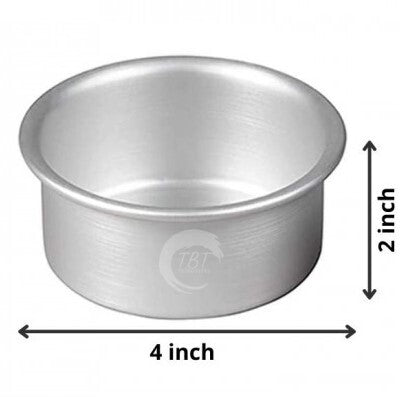 Aluminium Round Cake Mould Cake Pan Cake Tin - 4X2 Inch