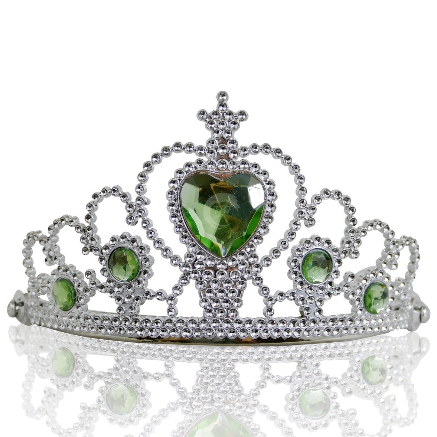 Green Plastic Princess Cake Crown