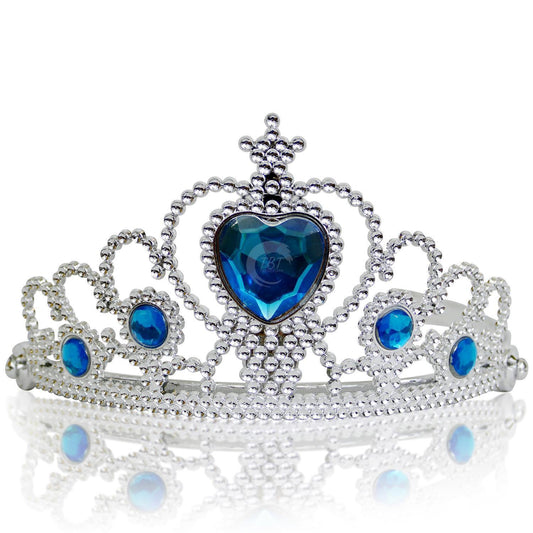 Sky Blue Plastic Princess Cake Crown