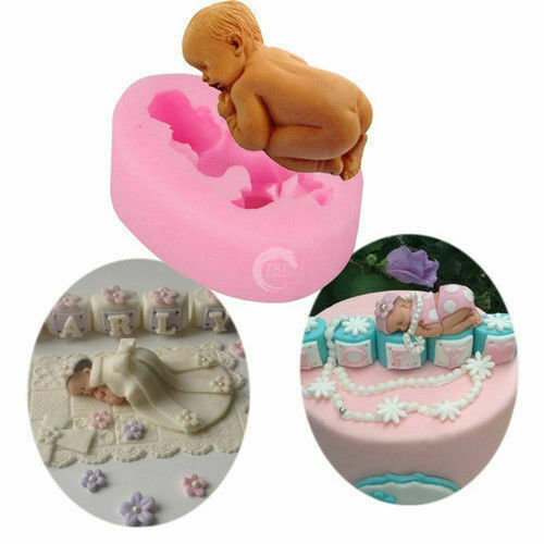 Small 3D Sleeping Baby Silicone Fondant Mold