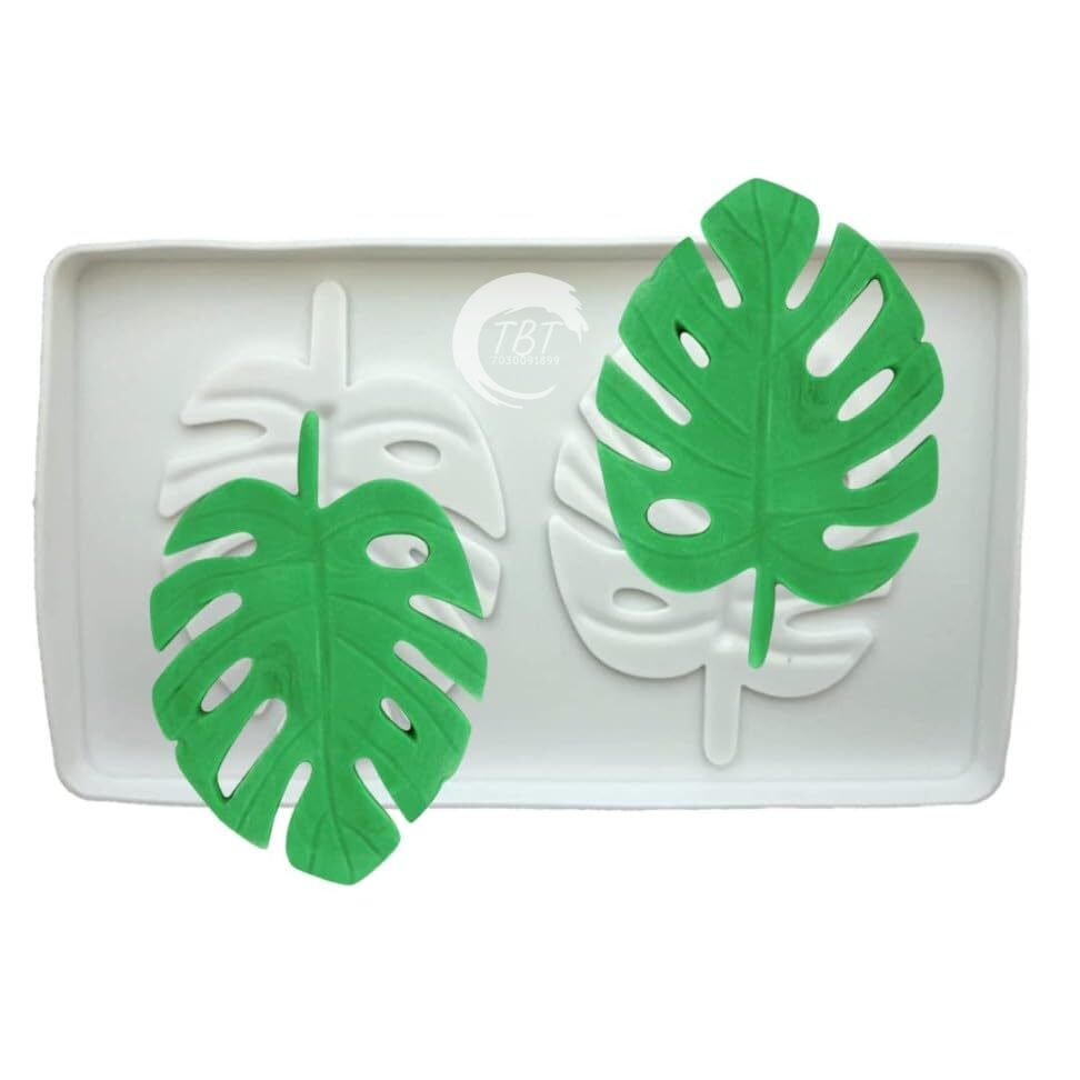 2 Cavities Tropical Leaf Silicone Fondant Mold
