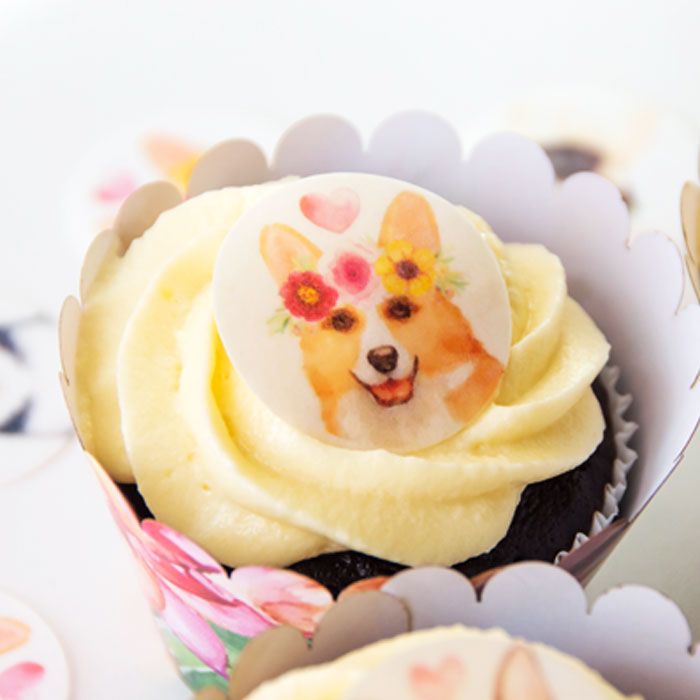 Dog Face Edible Pre-Cut Wafer Paper
